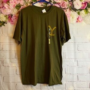 Yellowstone unisex men’s large sage green cowboy don’t say goodbye sage green NT